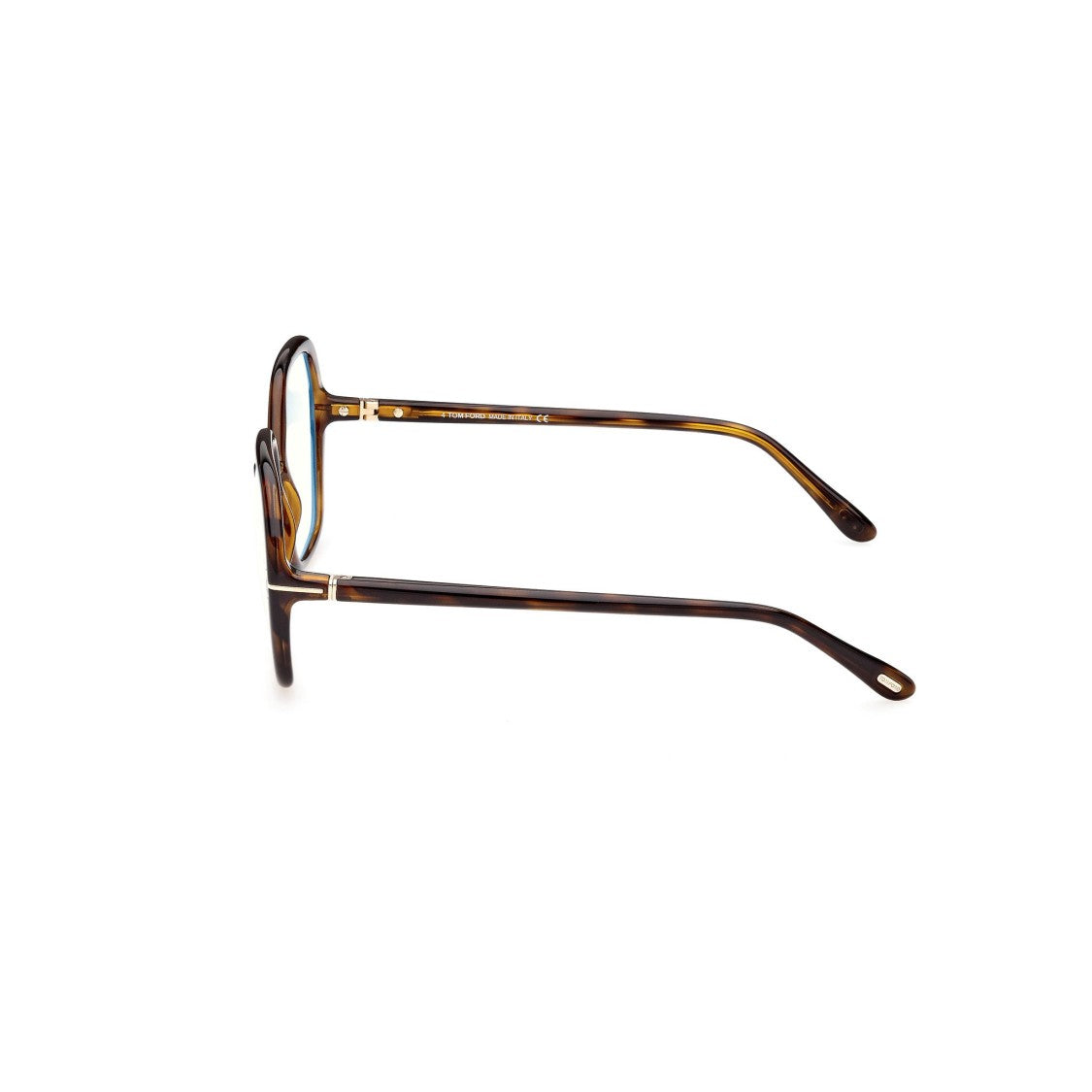 Tom Ford Ft5814-B Large Rounded Square Tortoiseshell Frame Eyeglasses