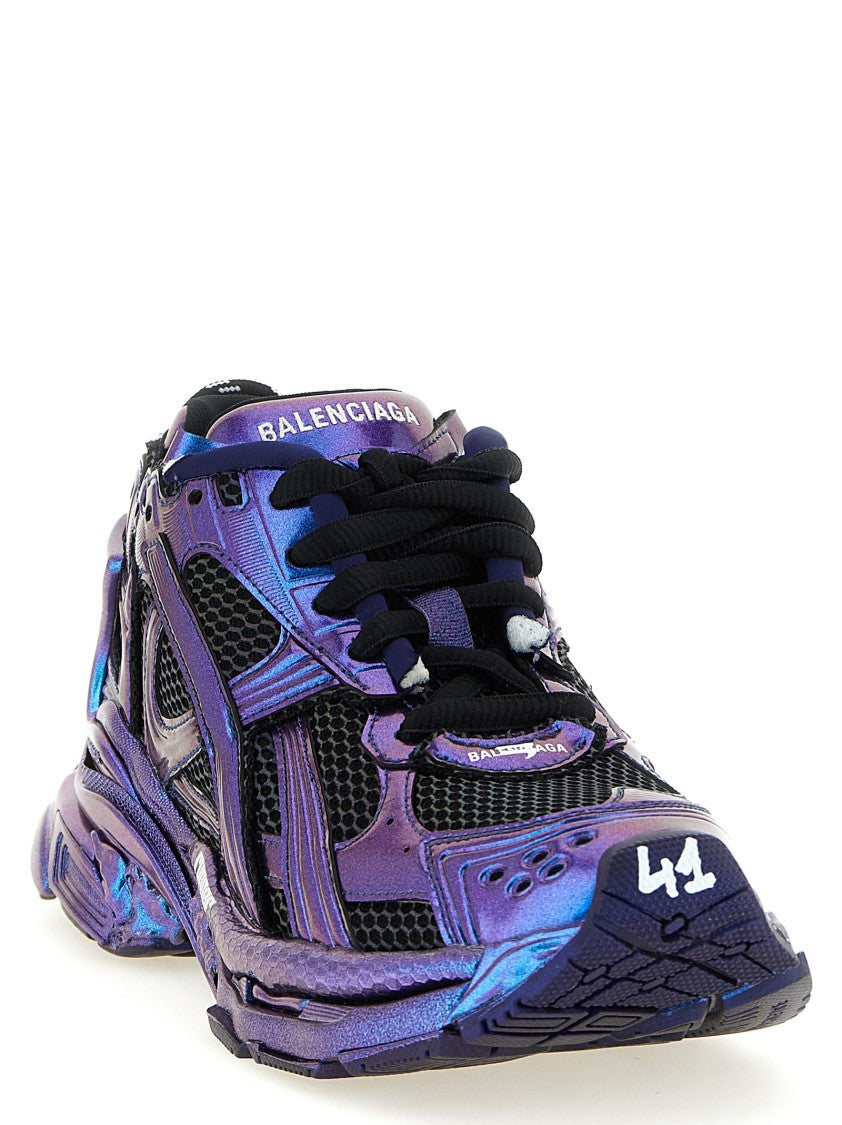 Balenciaga 'Runner Iridescent' Mesh And Polyurethane Sneakers