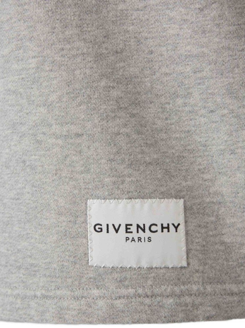 Givenchy Light Grey Crew Neck Patch Top