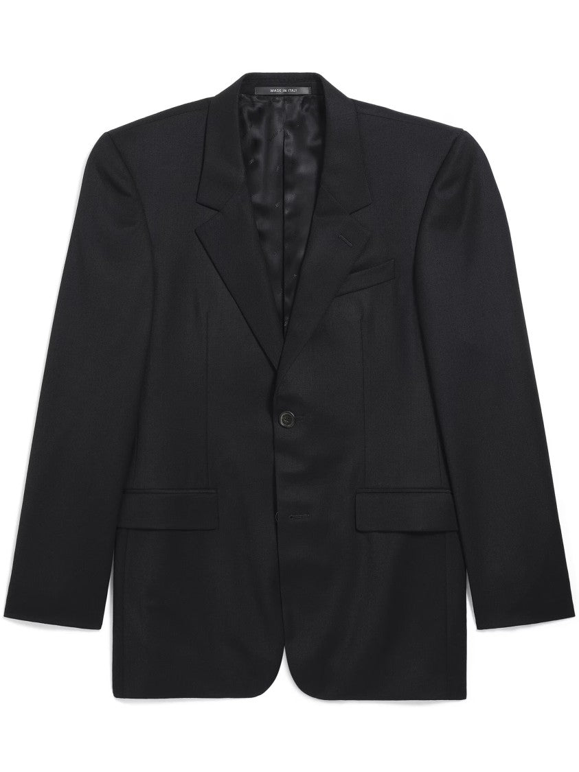 Balenciaga Dark Standard Tailored Structured Wool Jacket