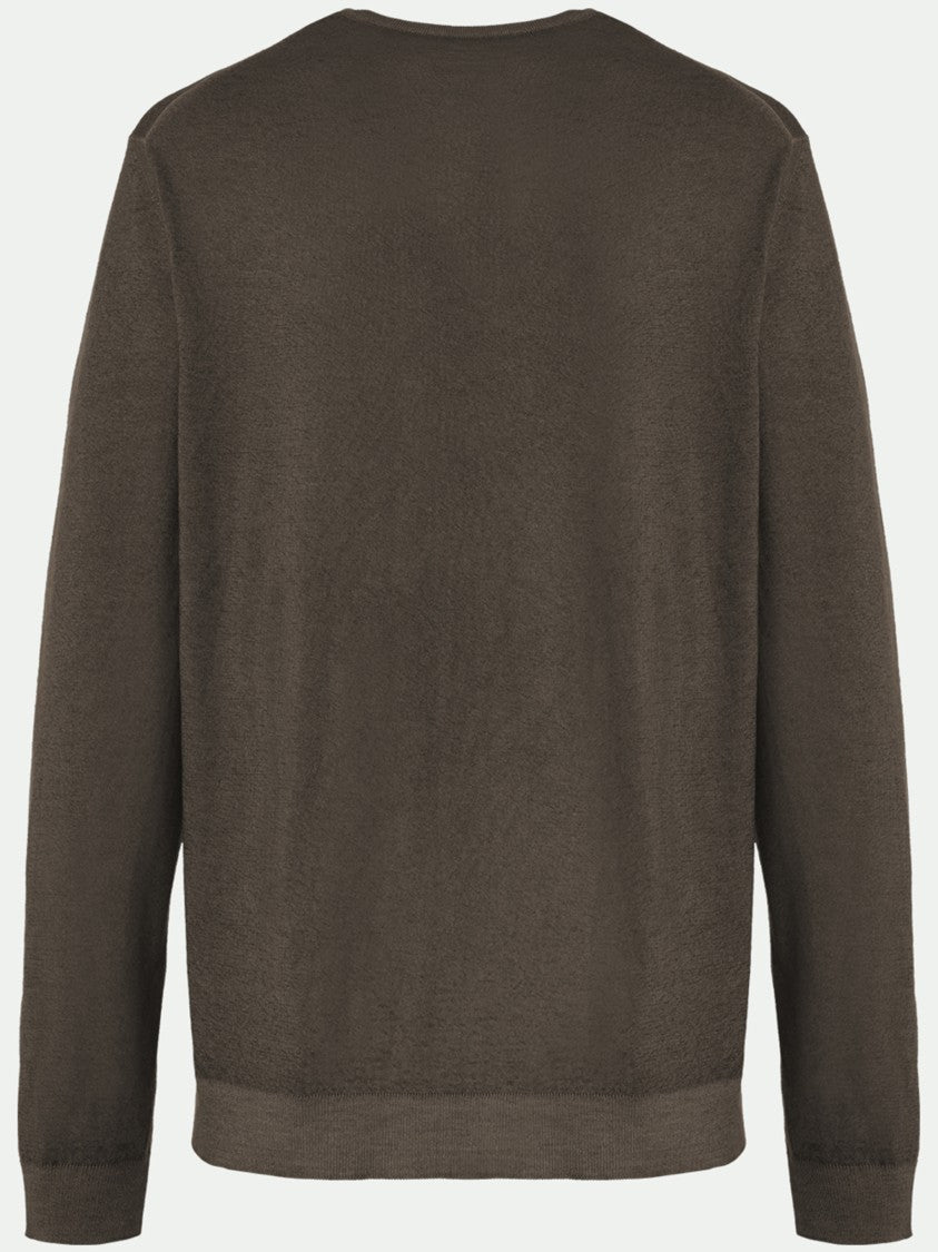 Malo Brown Crew Neck Cashmere Sweater