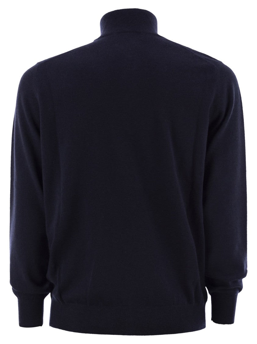 Brunello Cucinelli Cashmere Turtleneck Sweater With Zipper