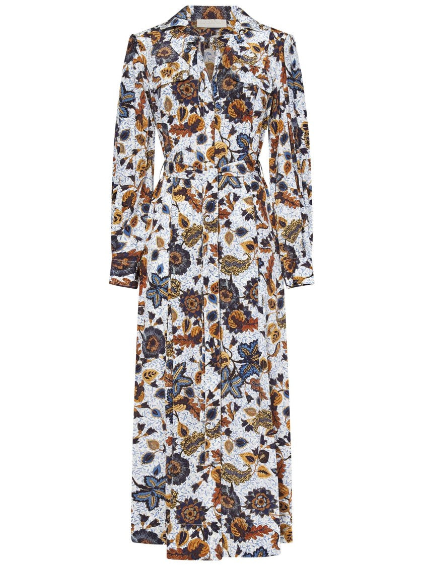 Ulla Johnson Floral Print Midi Shirt Dress