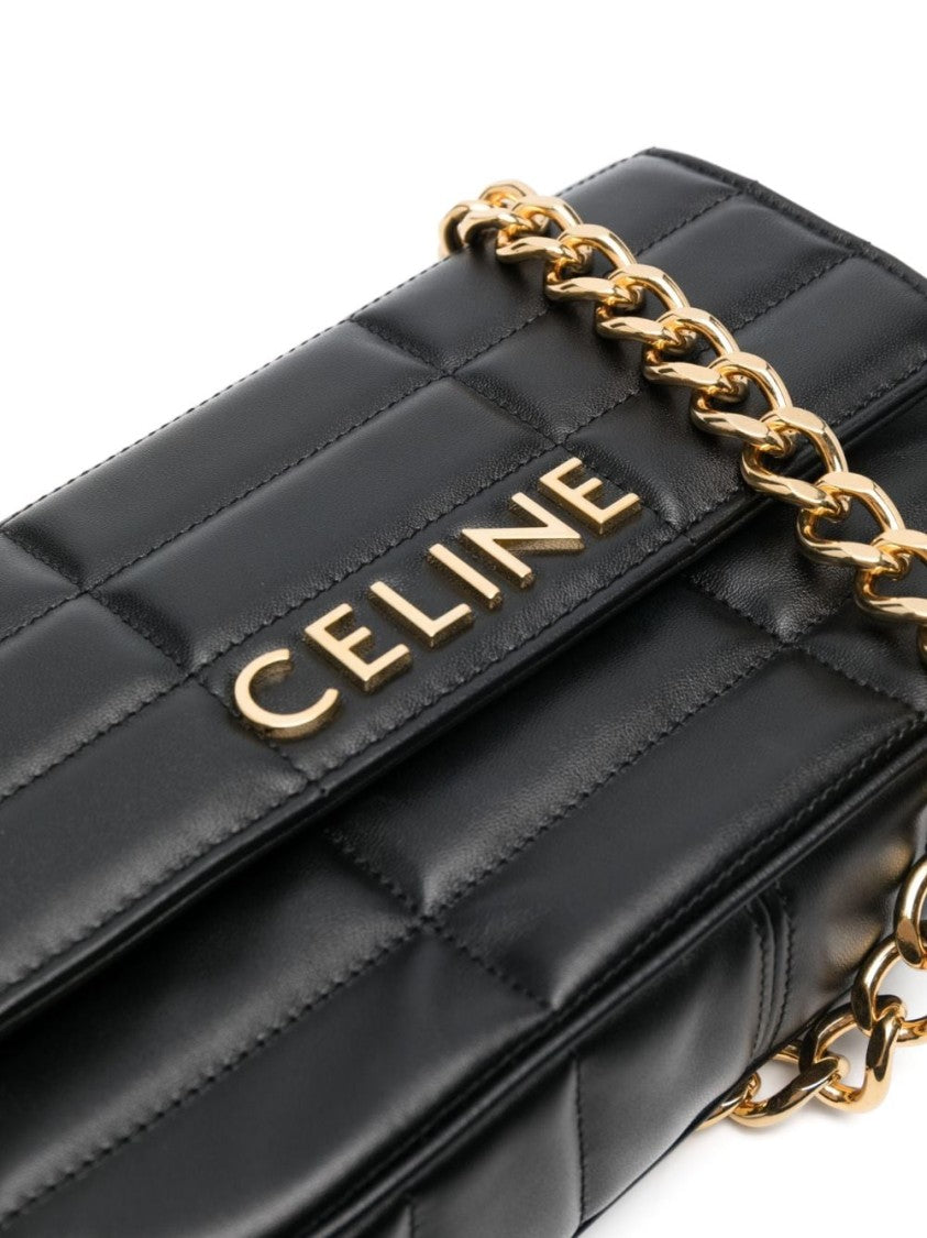 Céline Chain Matelassé Leather Shoulder Bag