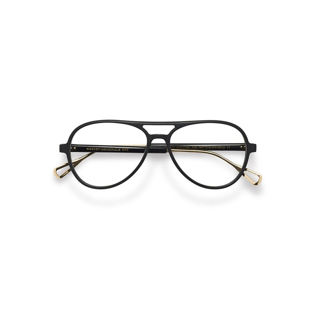Moscot Gold Or-Kor-O Double Bridge Aviator Eyeglasses