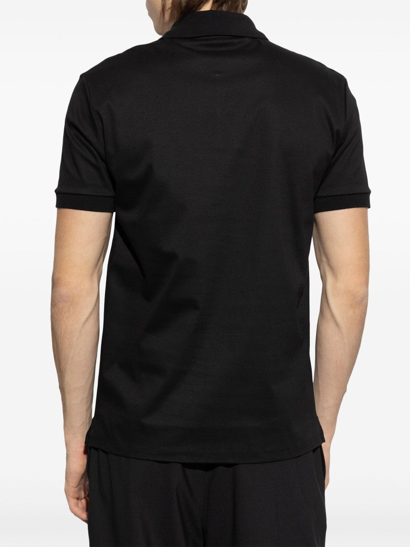 Lanvin Black Polo Classique Tailored Cotton Polo