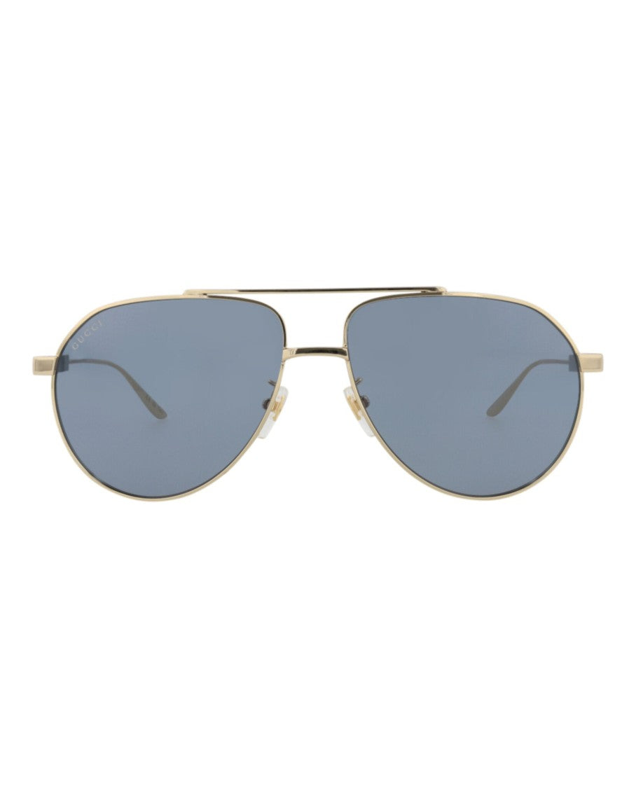 Gucci Aviator-Frame Metal Sunglasses