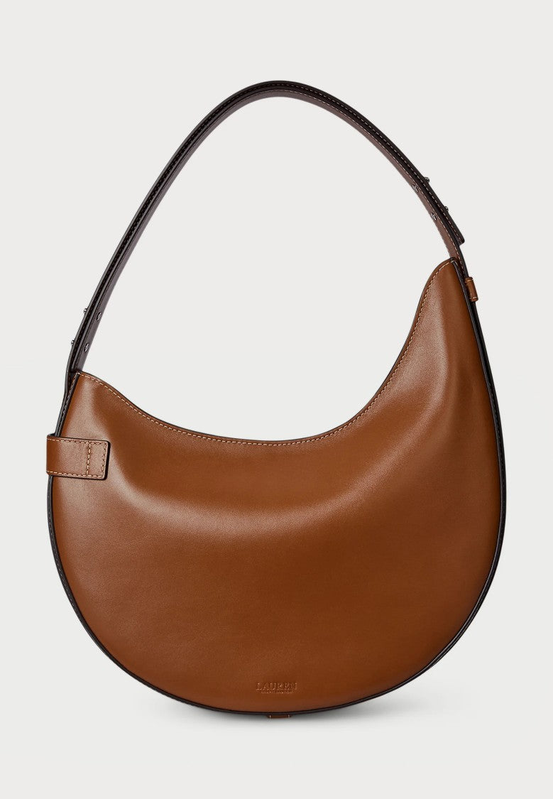Lauren Ralph Lauren Brown Tasha Large Rattan Shoulder Bag