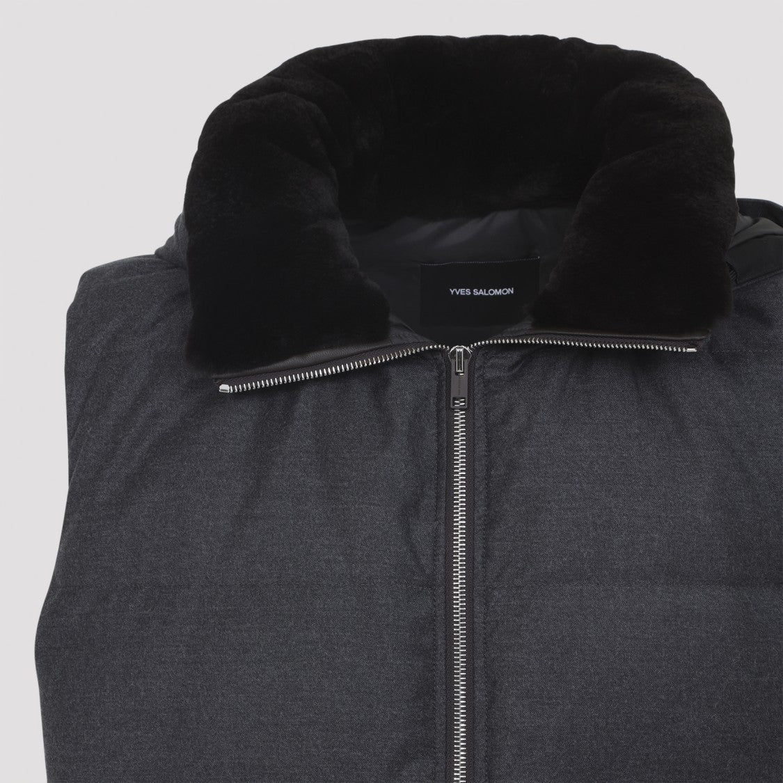 Yves Salomon Quilted Down-Filled Mink Gilet With Contrast Lining