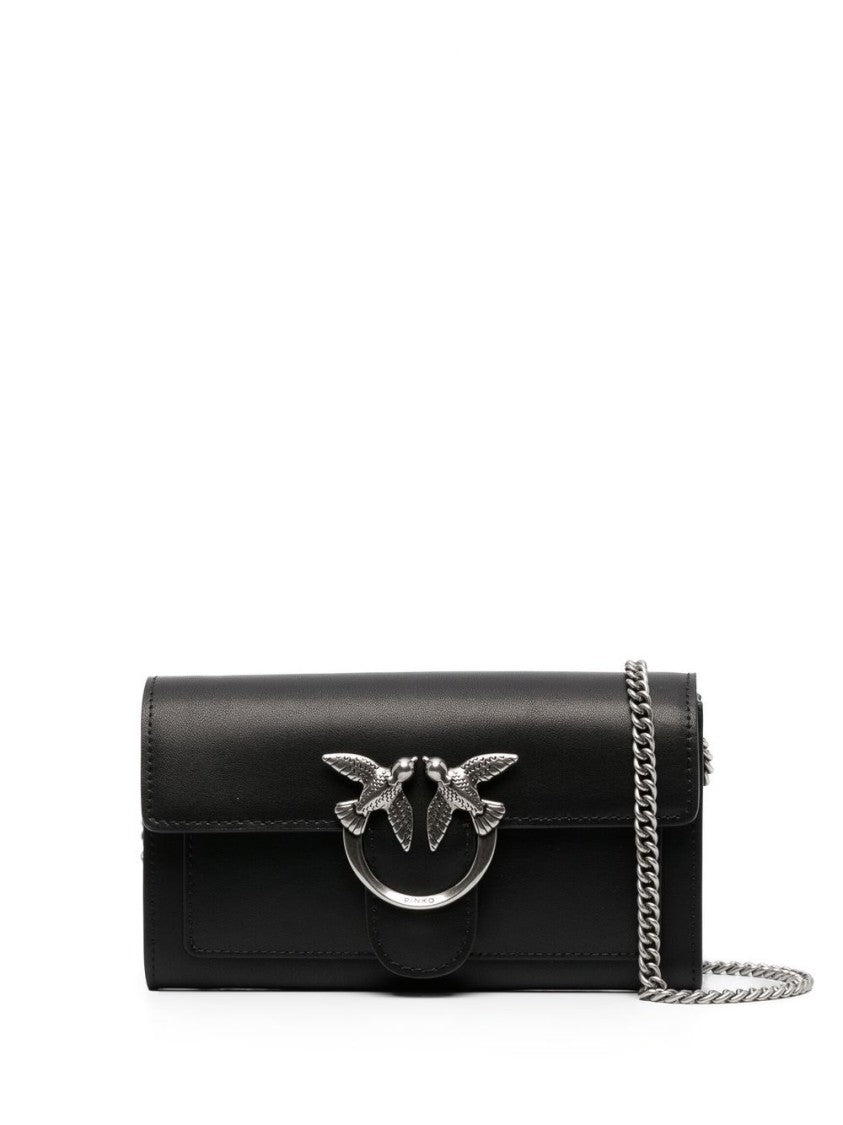 Pinko Black Logo Plaque Wallet