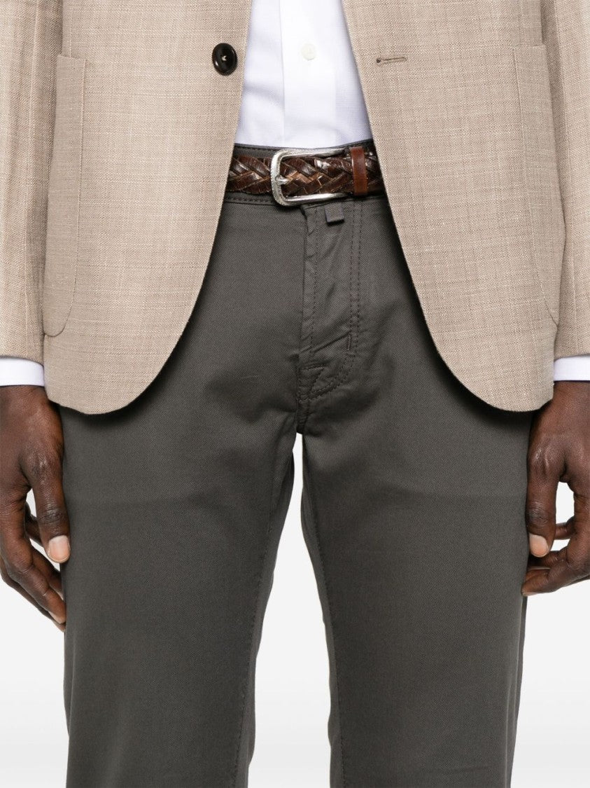Jacob Cohen Tailored Charcoal Grey Jeans With Classic Five-Pocket Design