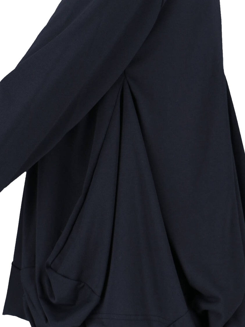 Comme Des Garçons Black Pleated Textured Fabric Top