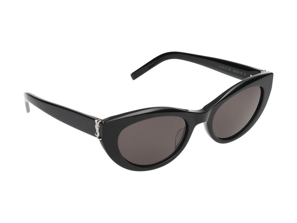 Saint Laurent Black Cat-Eye Acetate Sunglasses