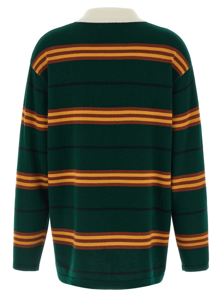 Guest In Residence Striped Rugby Polo Shirt