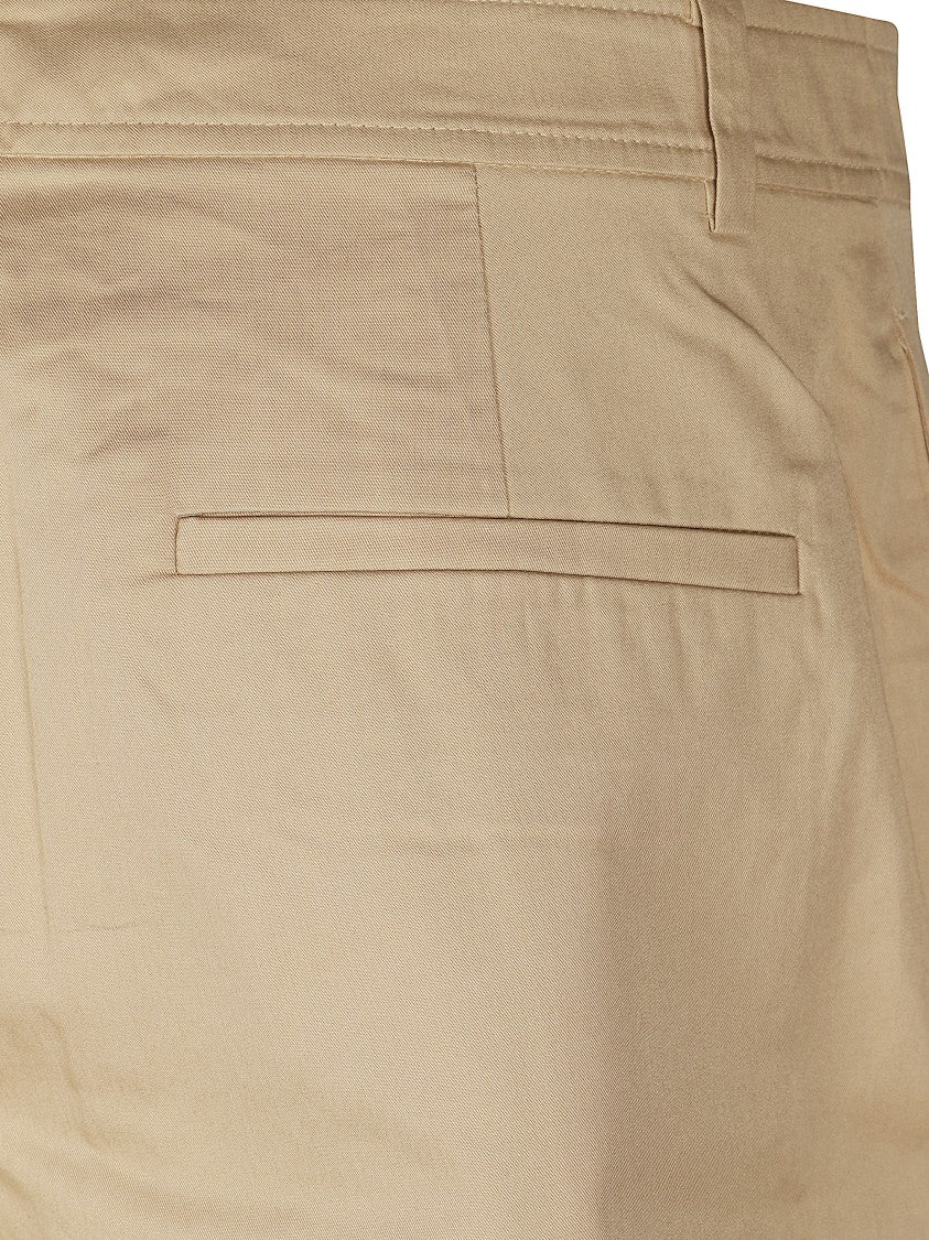 Lauren Ralph Lauren Light Beige Wide-Leg Pleated Shorts