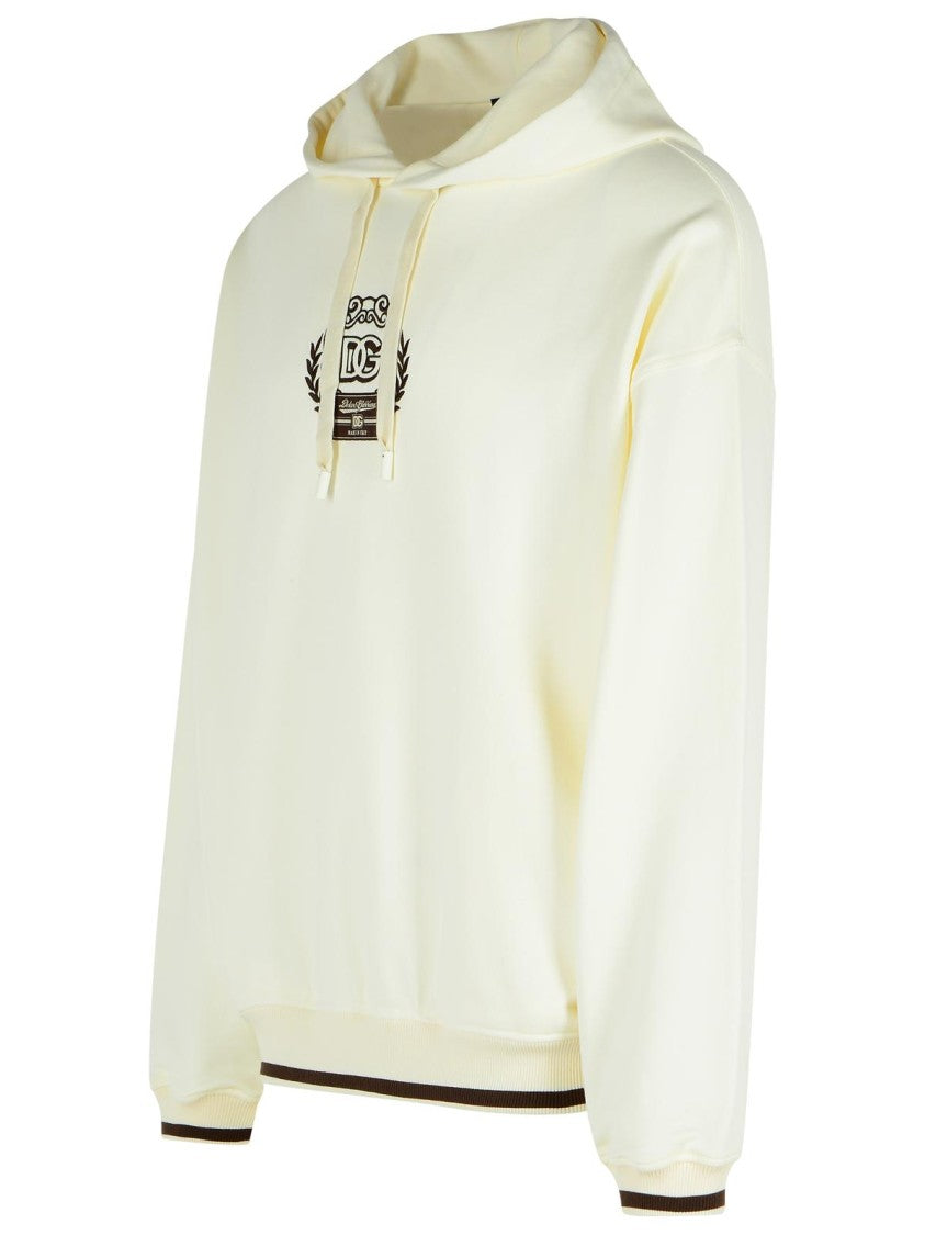Dolce & Gabbana Ivory Cotton Sweatshirt