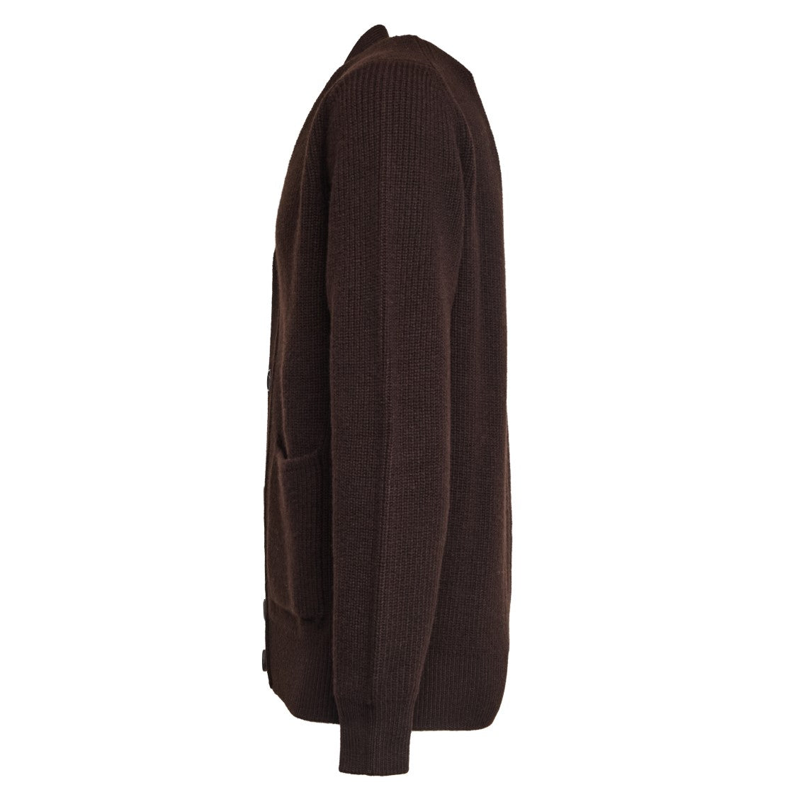 Filippo De Laurentiis Finely Knit Cardigan With English Rib Pattern