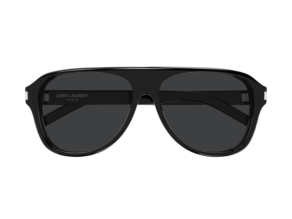 Saint Laurent Sl 970 Glossy Black Acetate Oversized Aviator Sunglasses