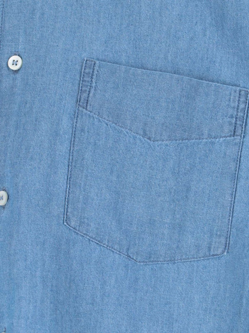 Aspesi Classic Denim Shirt With Traditional Collar