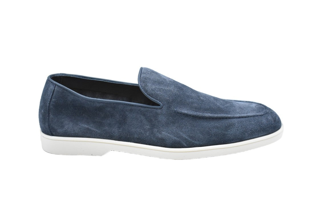 Doucal's Deep Blue Suede Loafers