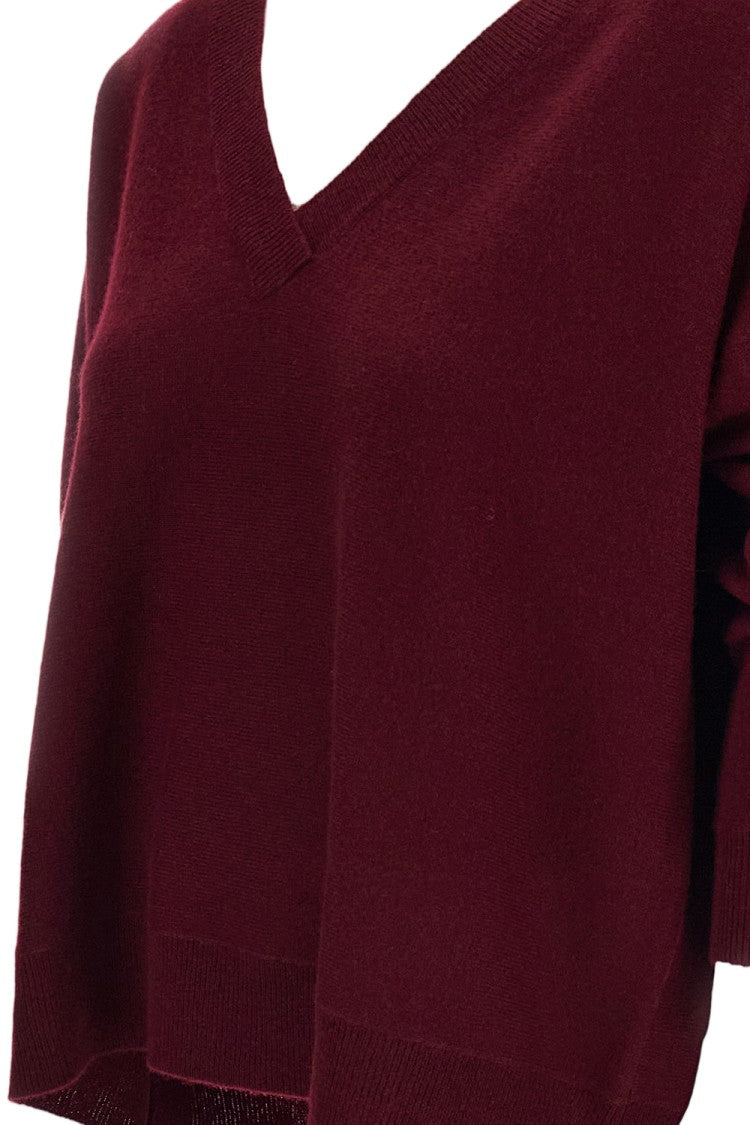 Lisa Yang Red Kenny V-Neck Cashmere Sweater