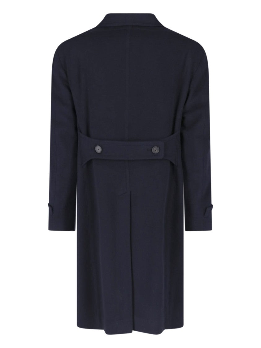 Tagliatore Blue Rupert Double-Breasted Cashmere Coat