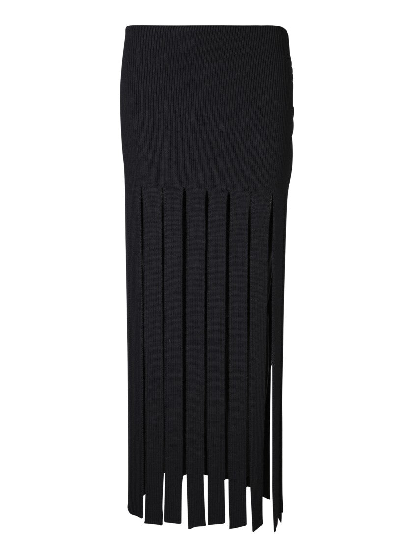 Alanui Black Virgin Wool Skirt
