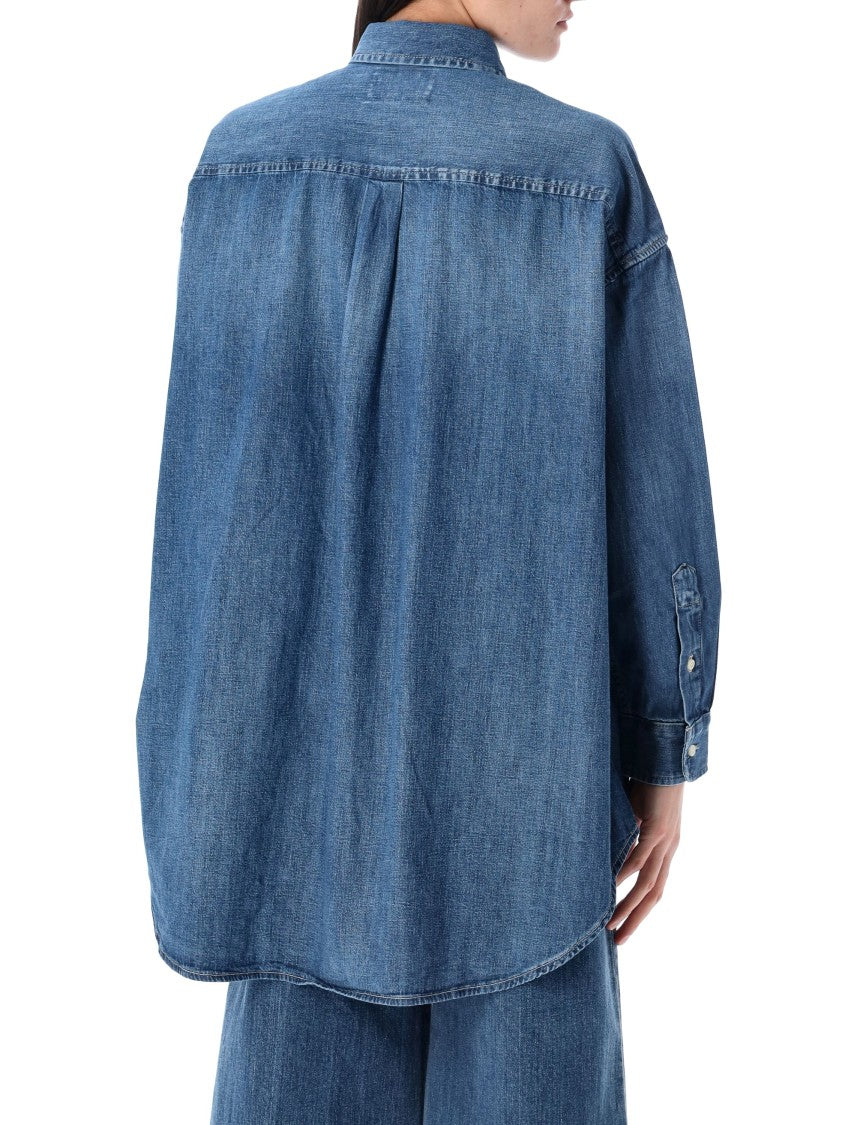 Polo Ralph Lauren Oversized Denim Overshirt With Spread Collar