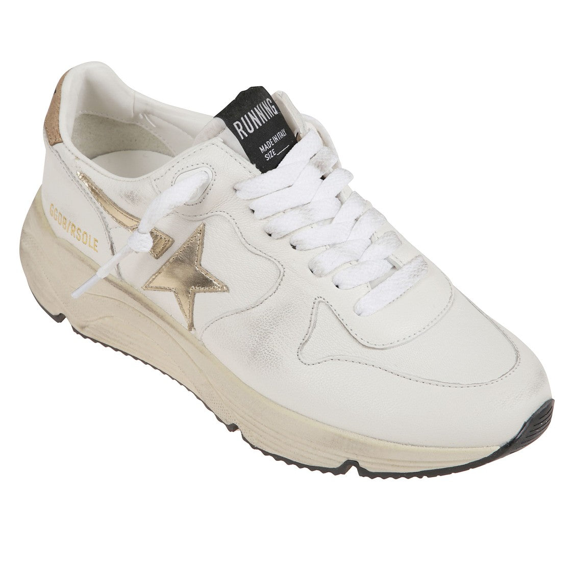 Golden Goose White Nappa Sneakers With Gold Star