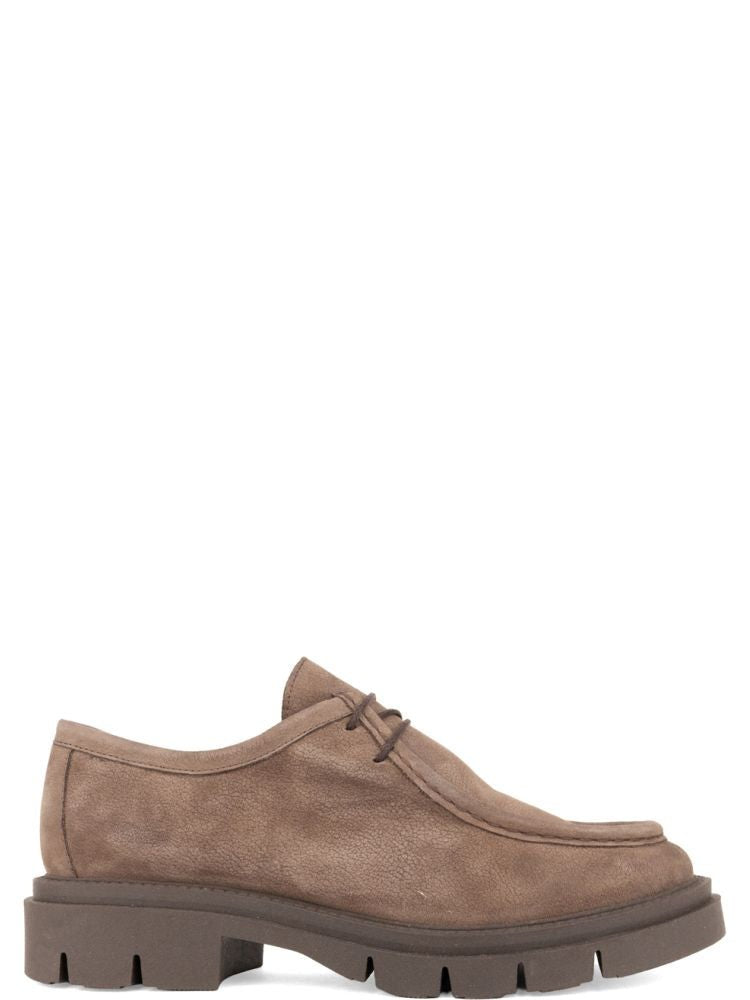 Sergio Moretti Brown Matte Leather Chunky Sole Loafers