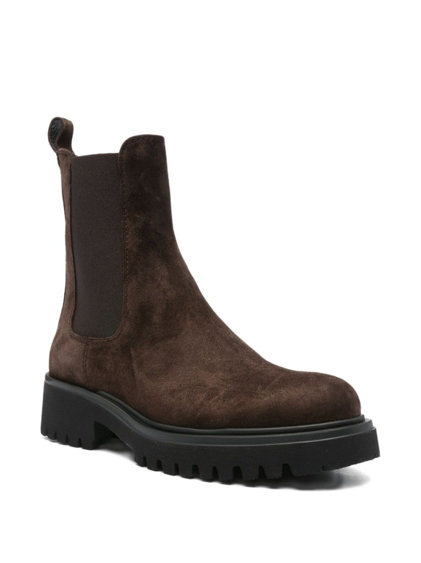 Guglielmo Rotta Calfskin Ankle Boots With Rubber Sole