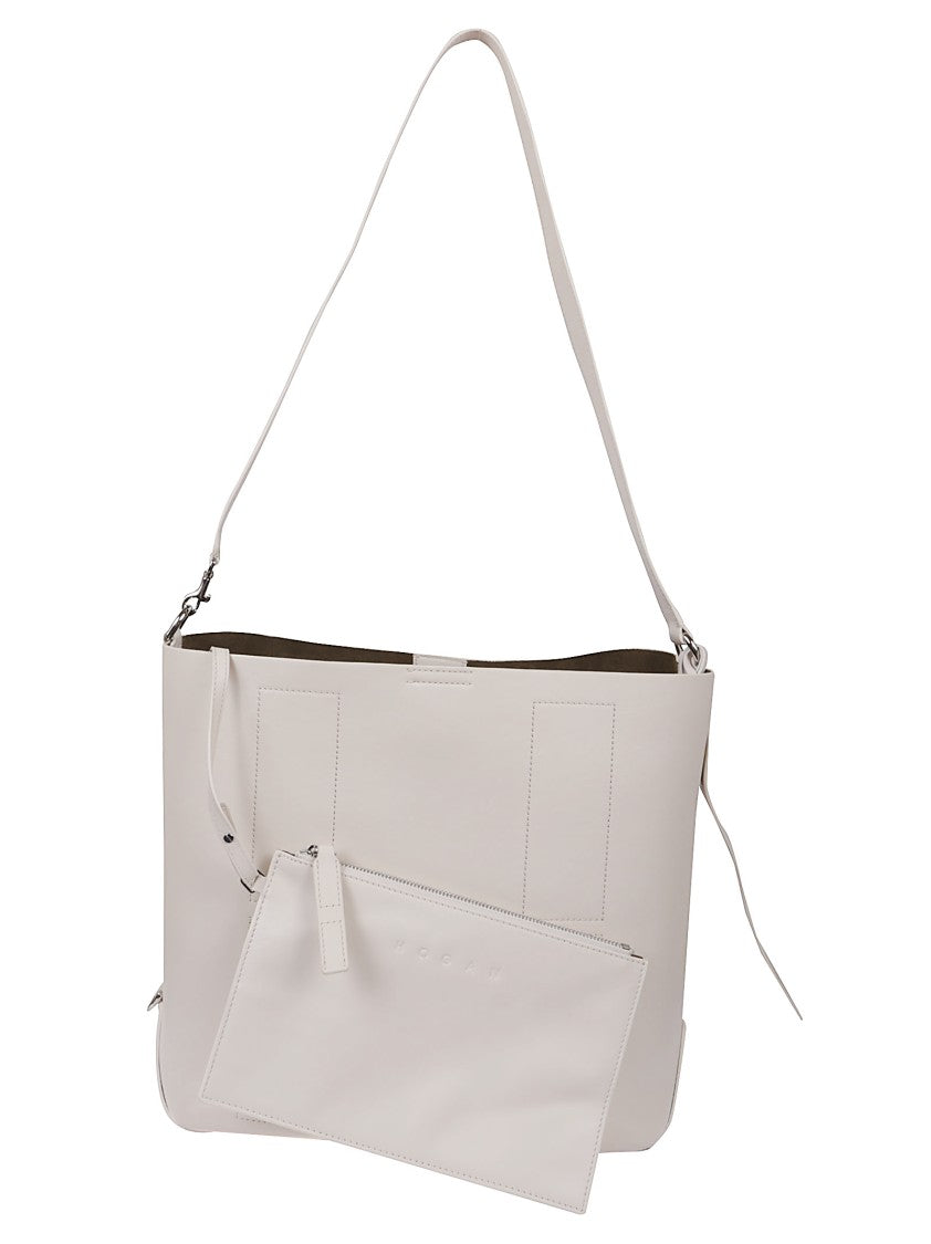 Hogan Spacious Leather Hobo Bag