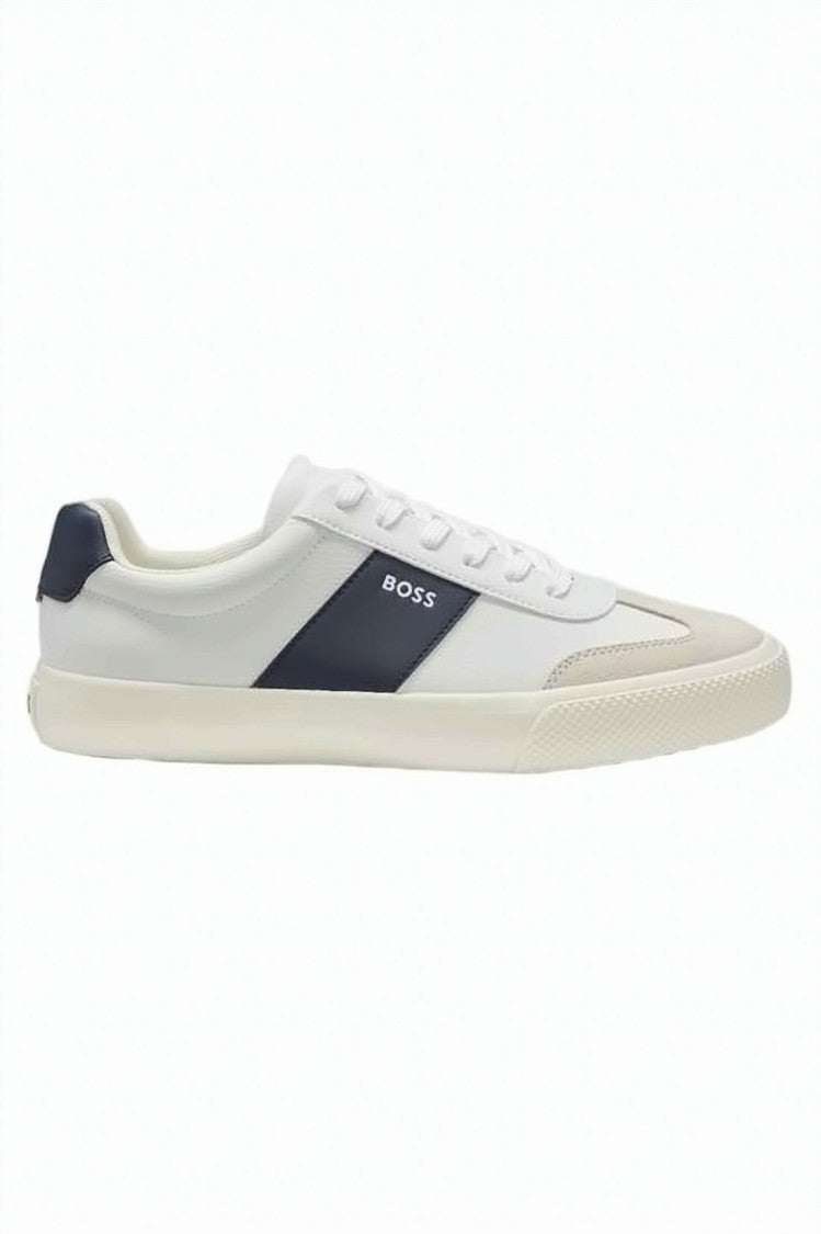 Hugo Boss Textured Mesh Low-Top Sneakers With Contrasting Detail