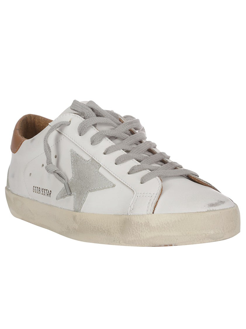 Golden Goose White Sneakers With Grey Suede Star