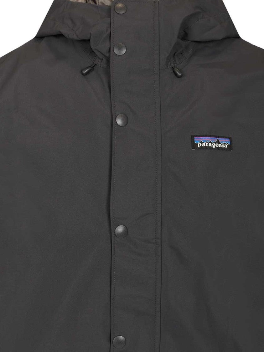 Patagonia Hooded Padded Jacket With Snap And Zipper Closure
