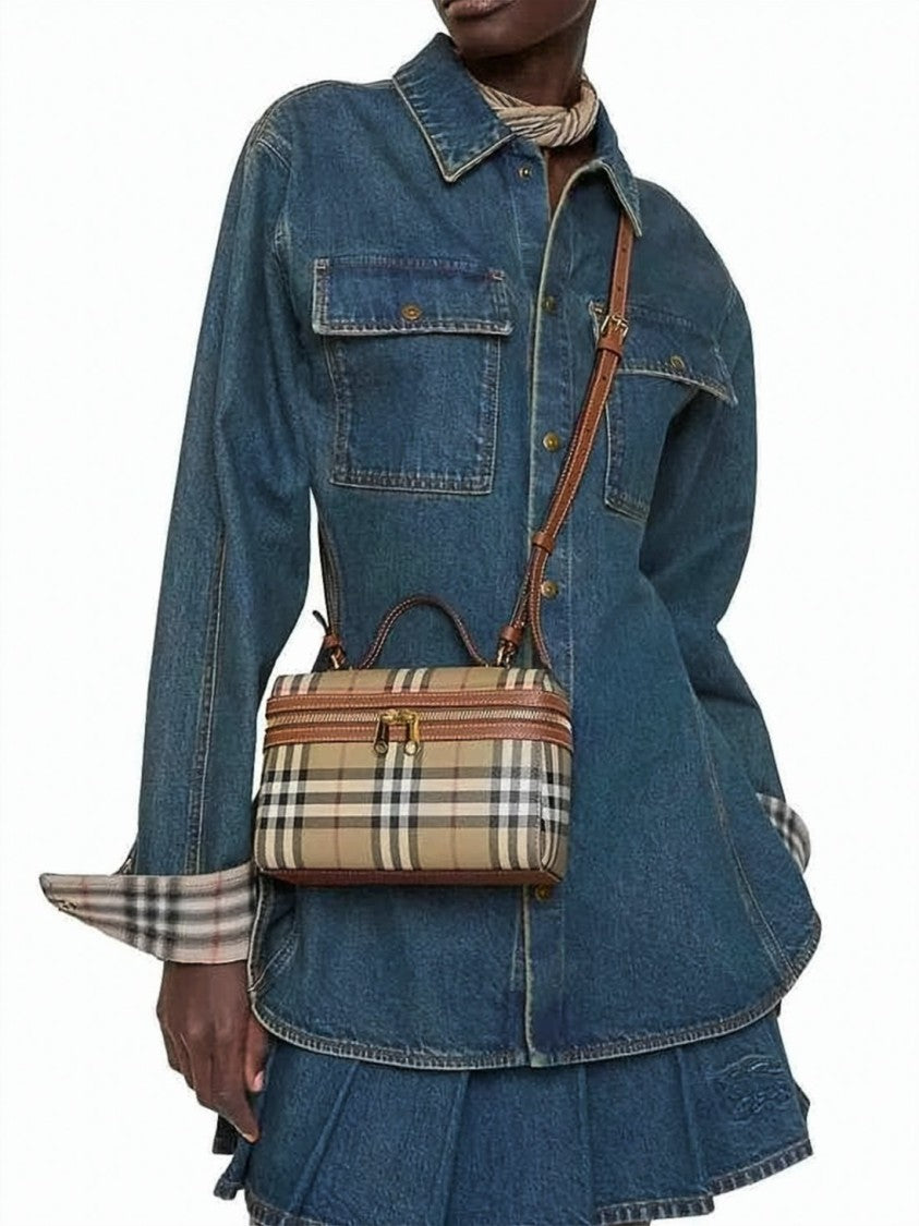 Burberry Rectangular Check Pattern Shoulder Bag