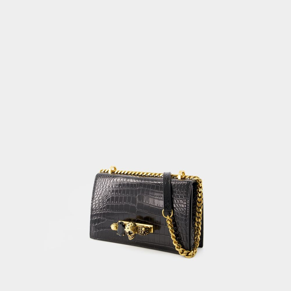 Alexander Mcqueen Jewelled Satchel Bag - Alexander Mcqueen - Leather - Black