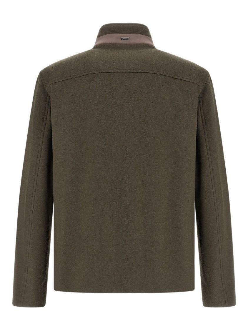 Herno Olive Green Cashmere Field Jacket