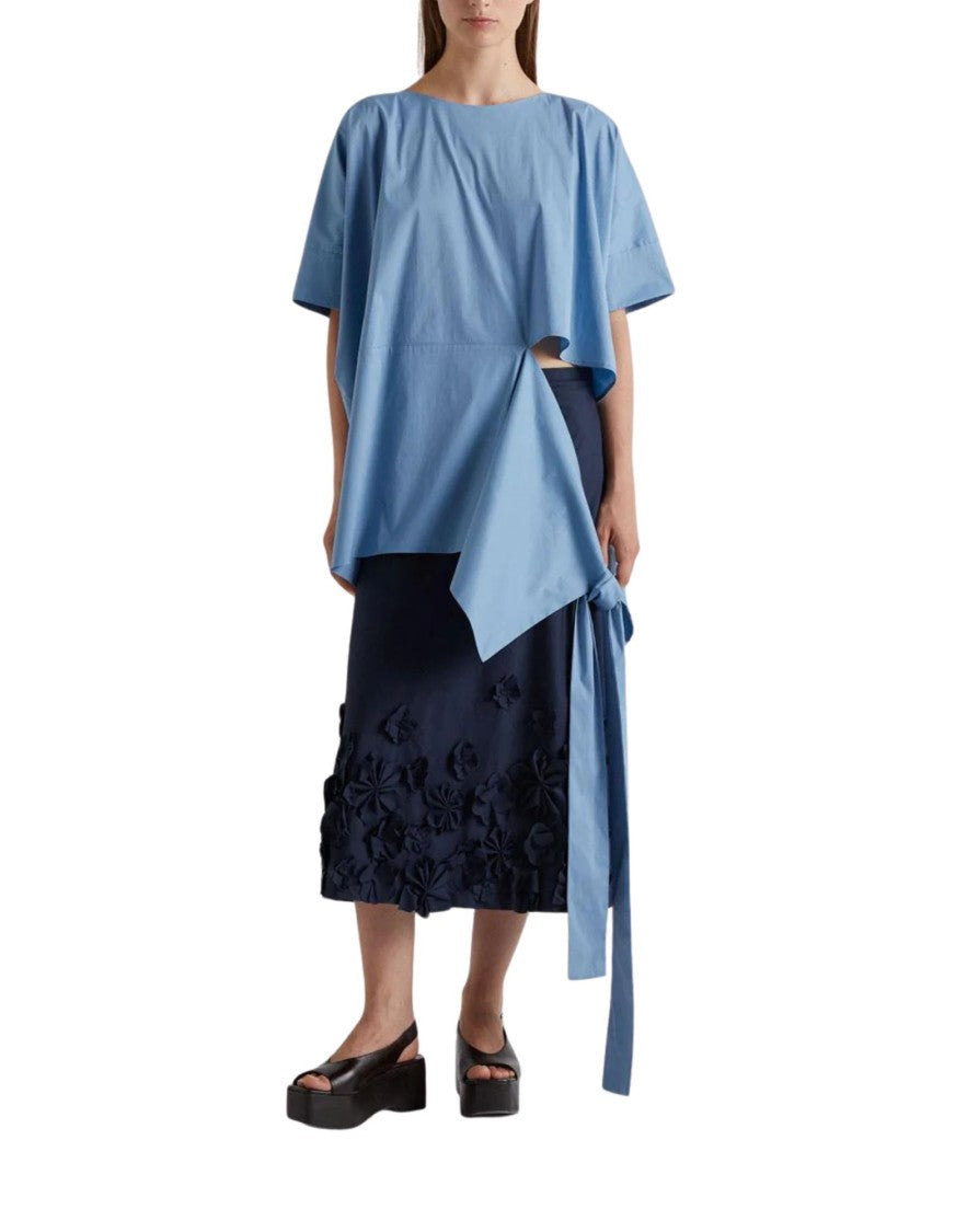 Meimeij Jasper Tie Cotton Blend Women’S Blouse