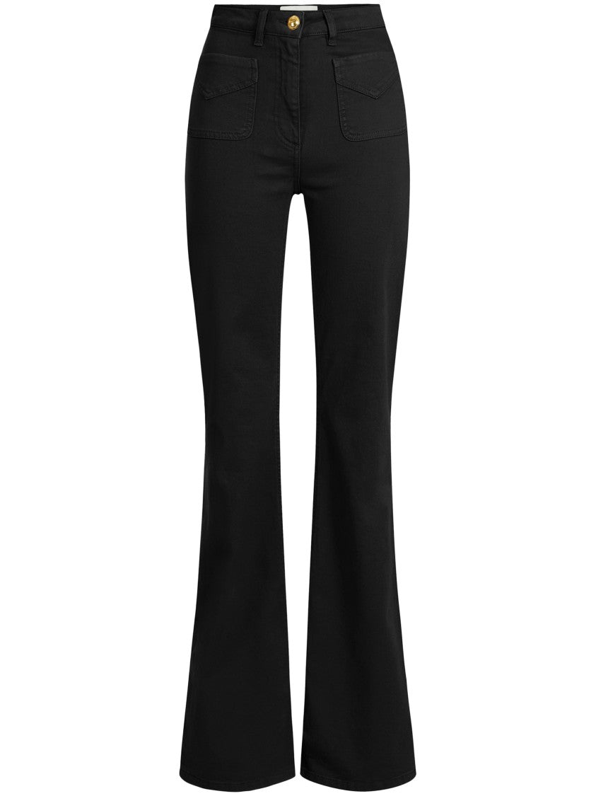 Elisabetta Franchi High-Waisted Flared Jeans With Fitted Silhouette