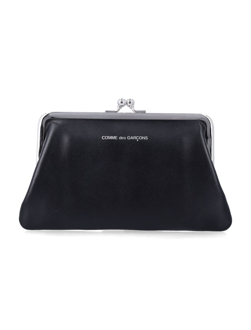 Comme Des Garçons Medium Smooth Leather Kiss-Clasp Purse