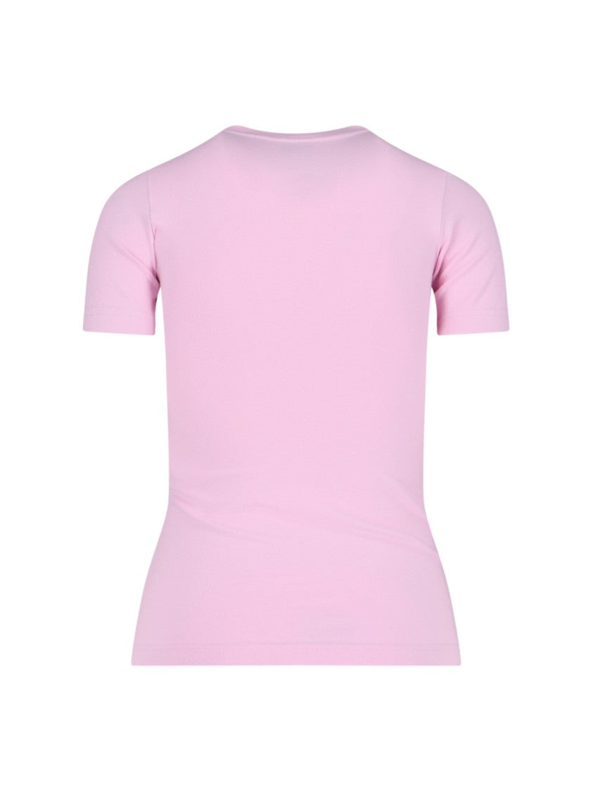Balenciaga "Beverly Hills" Stretch Jersey T-Shirt – Pink