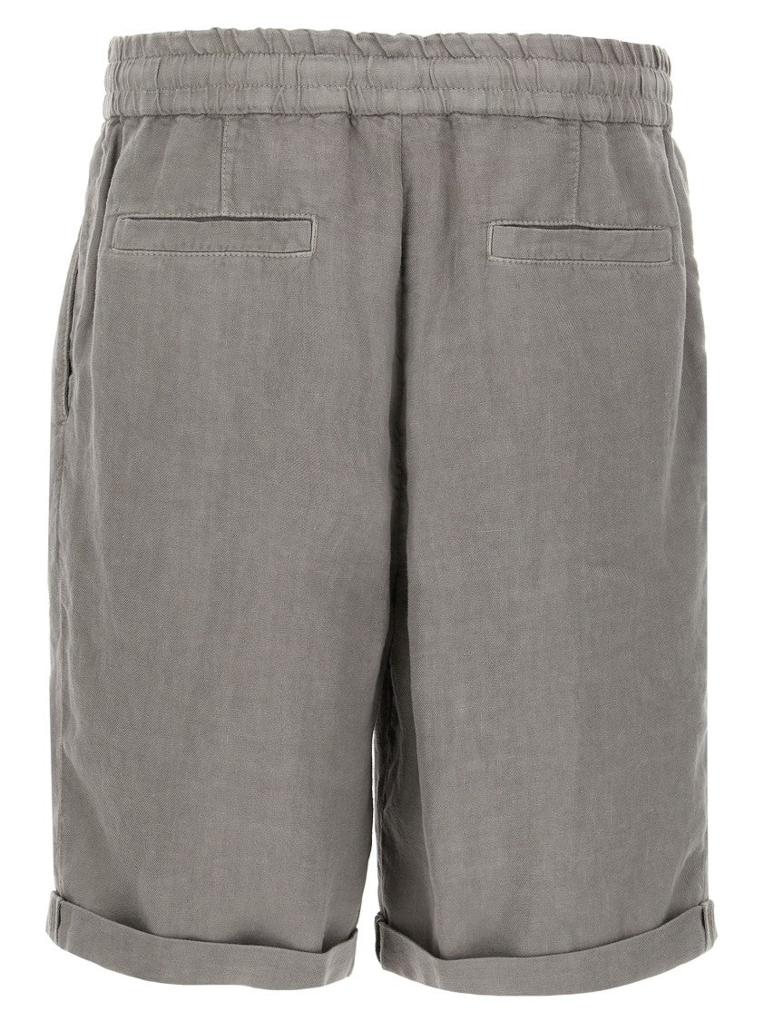 Brunello Cucinelli Garment-Dyed Linen Bermuda Shorts