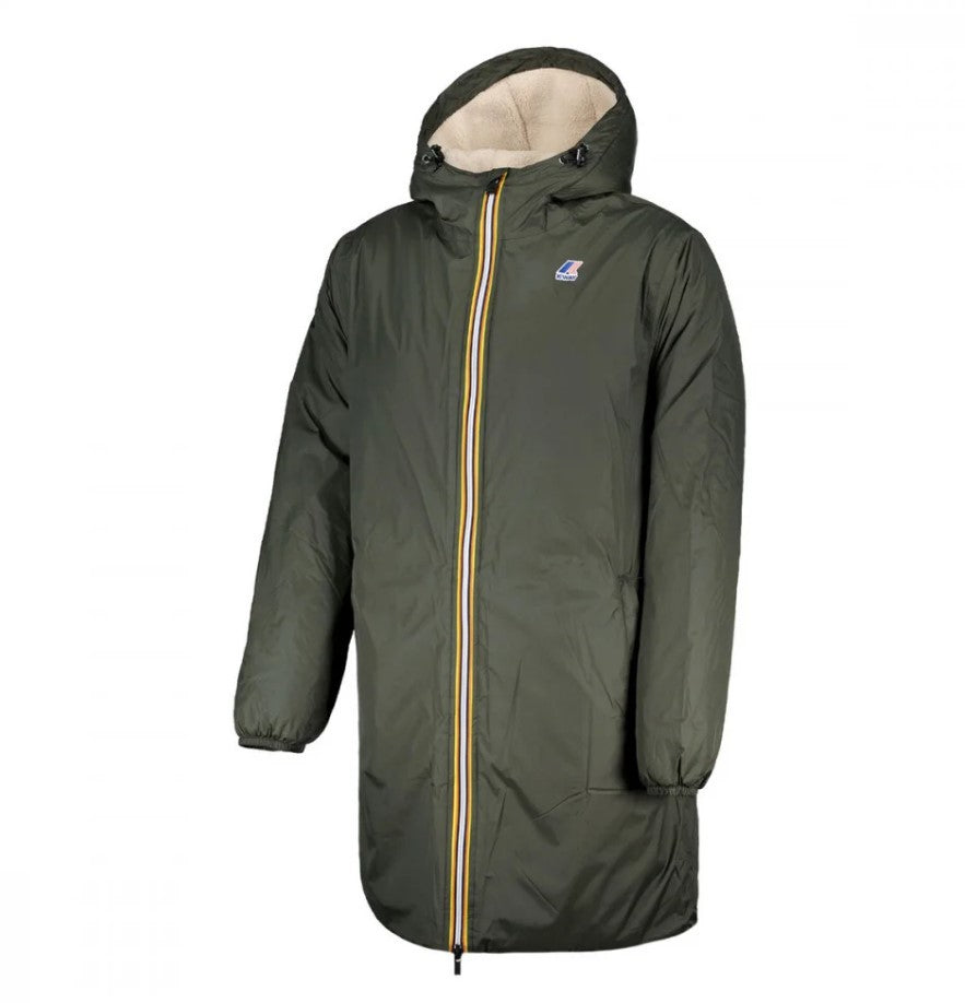 K-Way "The Real 4.0 Eiffel East Teddy Bear" Green Padded Jacket