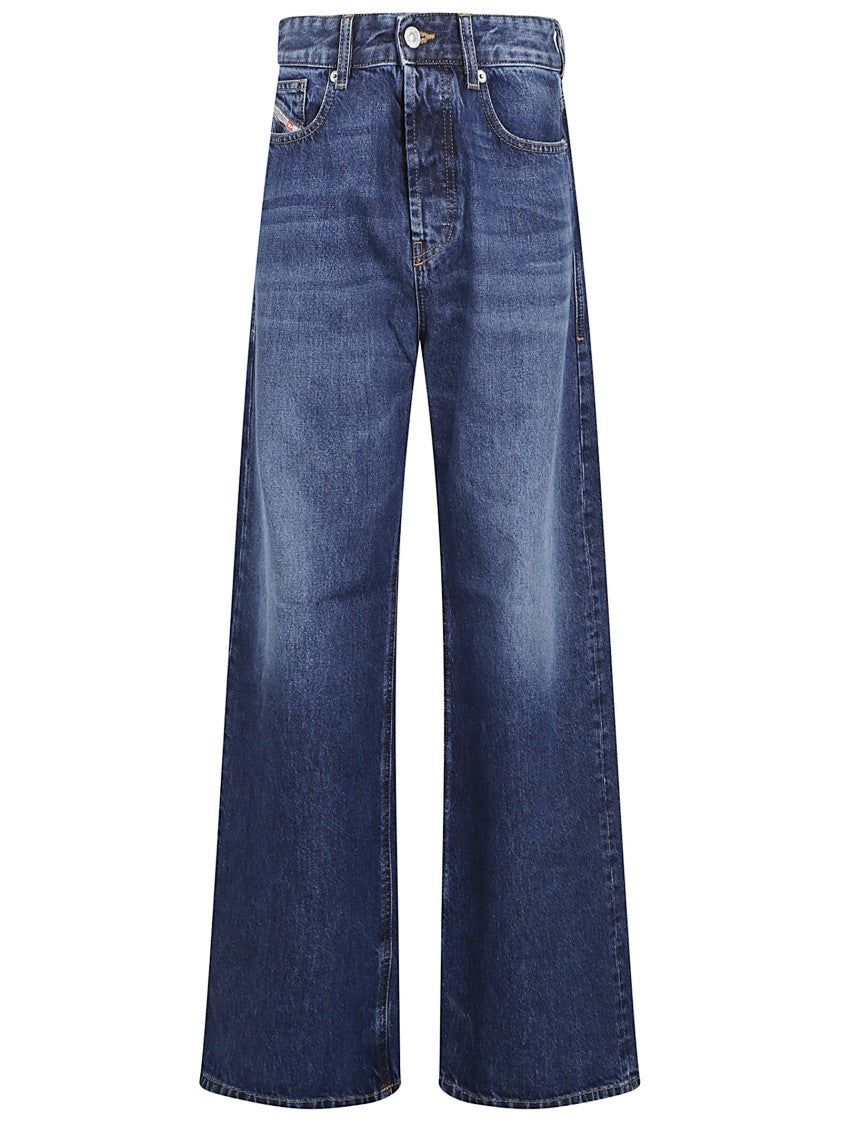 Diesel Indigo Blue Wide-Leg Jeans