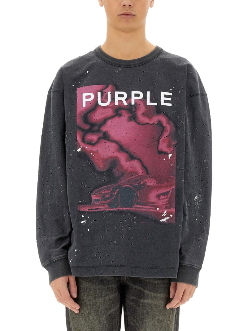 Purple Brand Jersey Sweatshirt