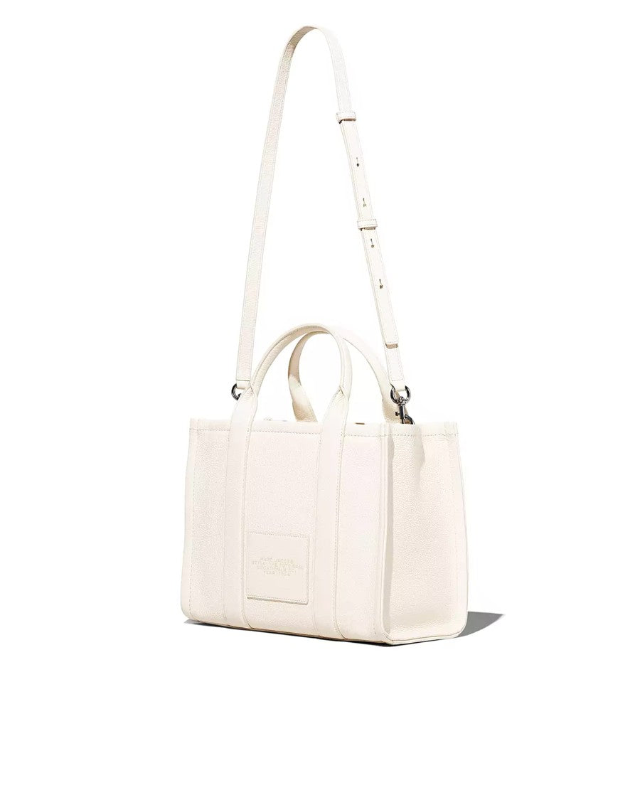 Marc Jacobs Medium Leather Tote Bag With Zip Closure And Adjustable Strap