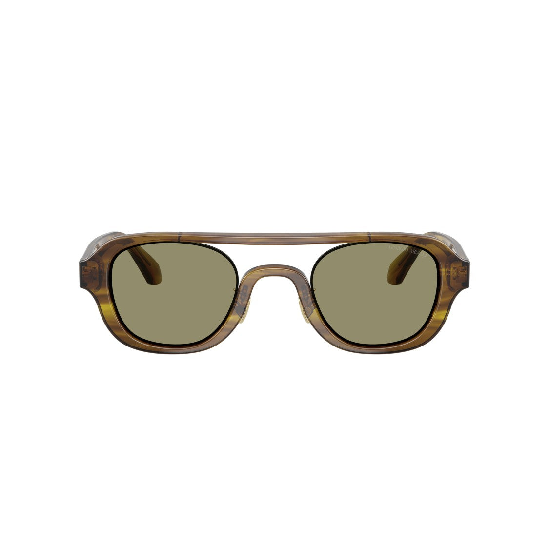 Giorgio Armani 0Ar8247 Translucent Brown Acetate Sunglasses With Olive Green Lenses