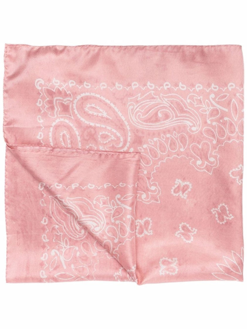 Golden Goose Intricate Paisley Silk Scarf In Soft Pink