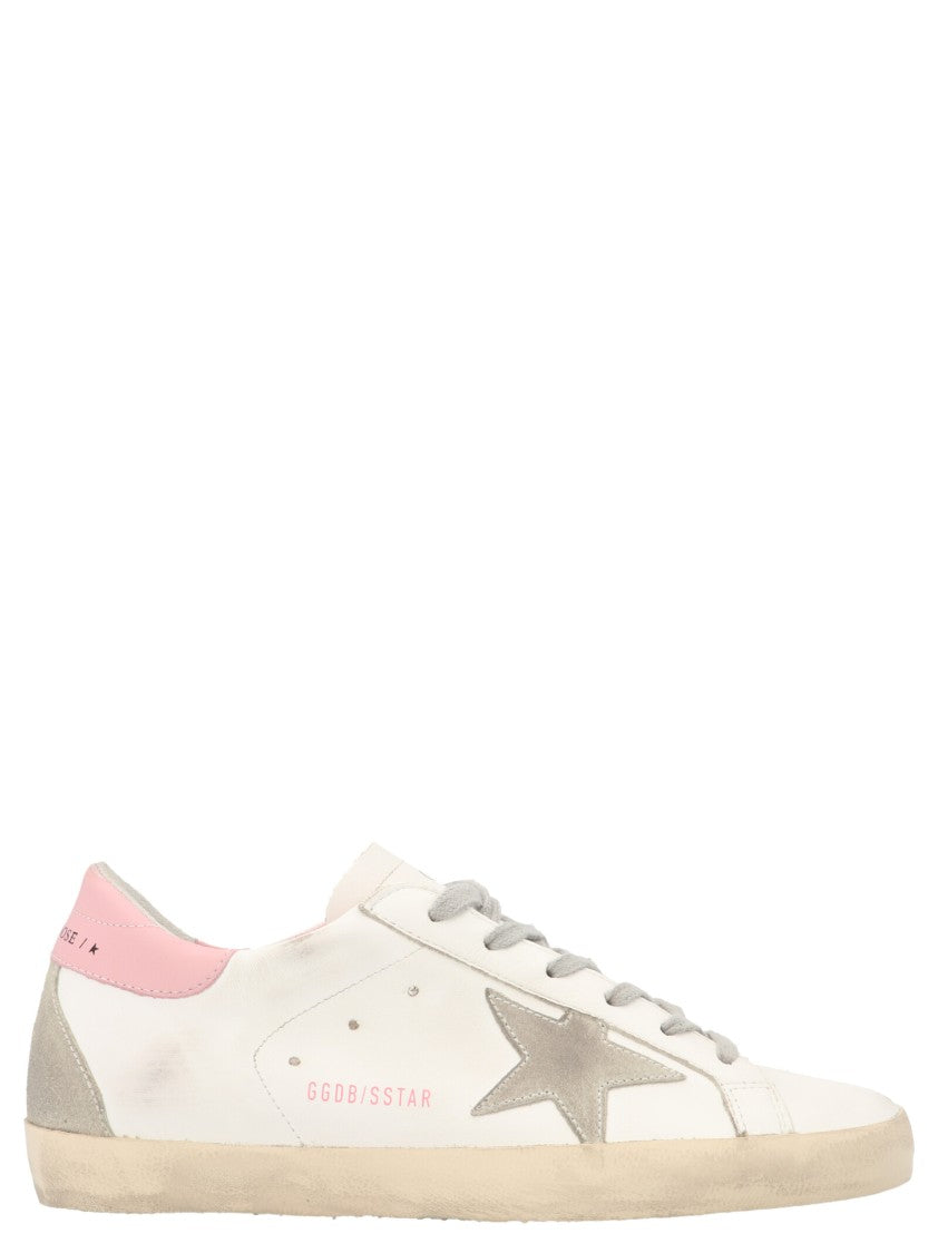 Golden Goose Vintage-Inspired Leather Lace-Up Sneakers With Suede Accents